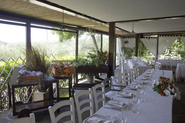 Restaurante criado para um casamento — Fotografia de Stock