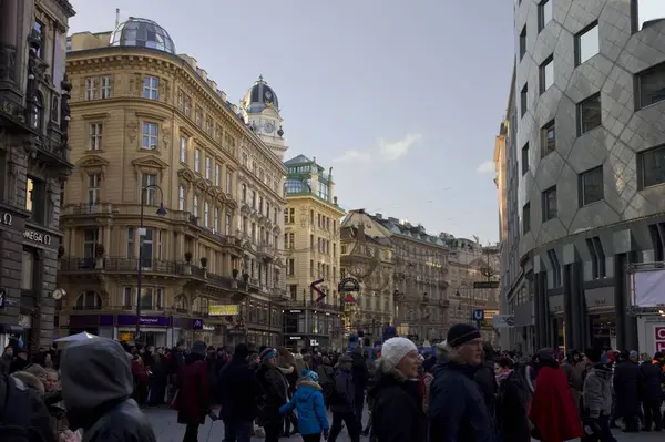 Grabenstraßenbauten in Wien — Stockfoto