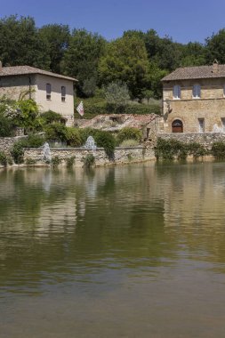 Bagno Vignoni ortaçağdan kalma şehir 
