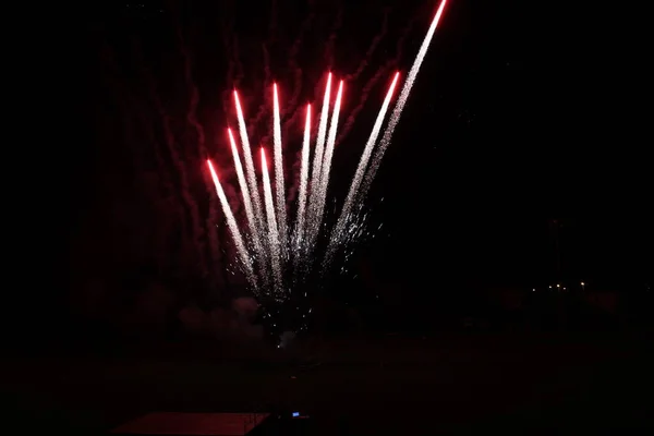 Fuochi d'artificio nella città toscana di Lastra a Signa — Foto Stock