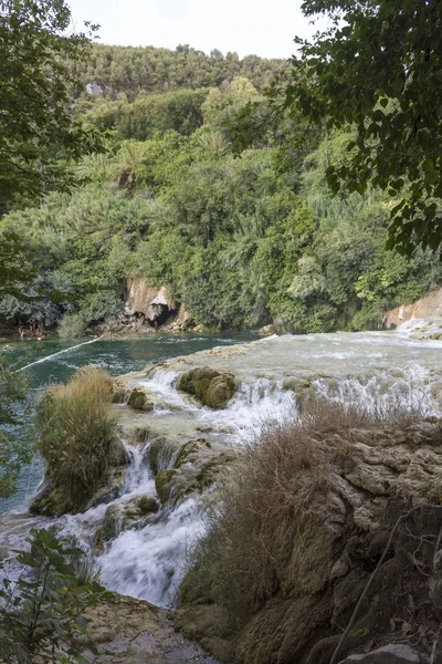 Сибеник Кроатия Августа 2017 Национальный Парк Крка Хорватии Живописными Водопадами — стоковое фото