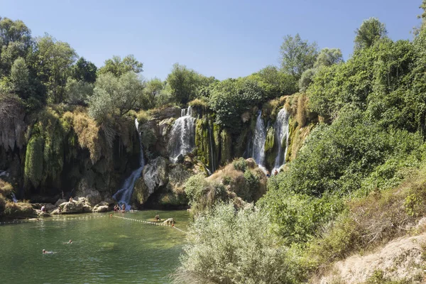 Studenci Bosnie Herzégovine Août 2017 Vue Panoramique Des Cascades Kravica — Photo