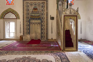 Mostar, Bosna Hersek - 17 Ağustos 2017: İç Mostar, kimse Koski Mehmed Paşa Camii