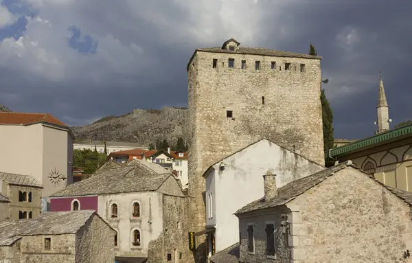 Mostar Bosnia Herzegovina Agosto 2017 Antiguos Edificios Ciudad Mostar — Foto de Stock