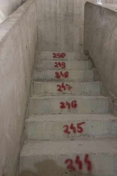 Mostar Bosnia Herzegovina August 2017 Numbered Stairs Mostar Belfy — Stock Photo, Image
