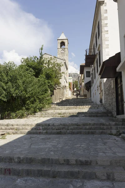 Mostar Bosna Hersek Ağustos 2017 Taş Merdiven Mostar Eski Bir — Stok fotoğraf