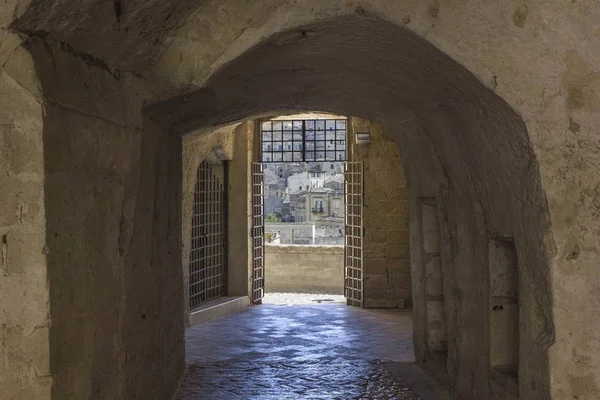Matera Italia Agosto 2017 Vista Matera Desde Histórico Interior Cisterna — Foto de Stock