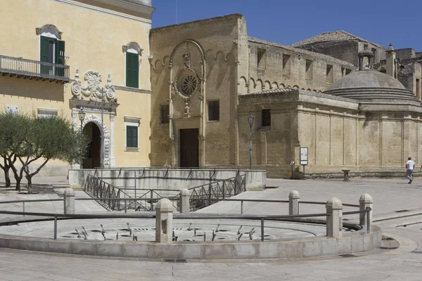 Matera Talya Ağustos 2017 Vittorio Veneto Meydanı Matera Hükümet Sarayı — Stok fotoğraf