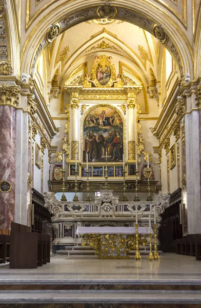 Matera Talya Ağustos 2017 Matera Katedral Altar — Stok fotoğraf
