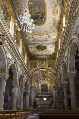 Matera, İtalya - 25 Ağustos 2017: İç Matera Katedrali