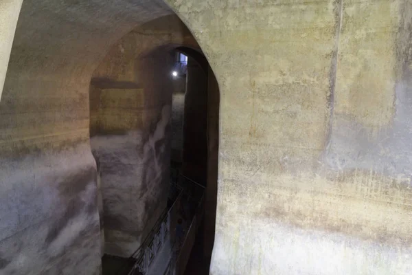 Matera Italy August 2017 Ancient Matera Water Cistern City Subterranean — Stock Photo, Image