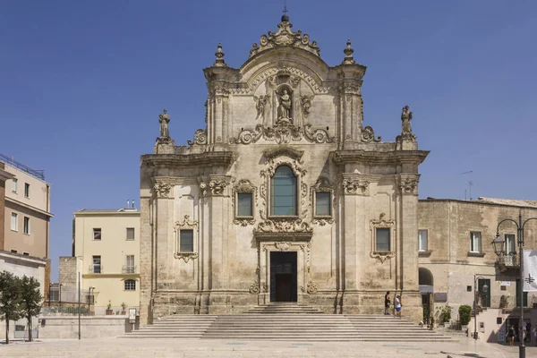 Matera Italië Augustus 2017 Gevel Van Kerk Van Sint Franciscus — Stockfoto