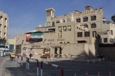 DUBAI, UAE - DECEMBER 26 2017: Facade of historic spices market in Dubai