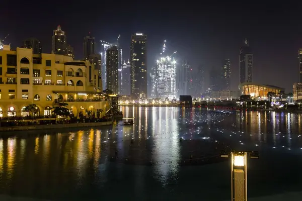 Dubai Uae December 2017 Night View External Area Dubai Mall — Stock Photo, Image