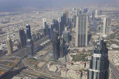DUBAI, UAE - DECEMBER 26 2017: View of Dubai from the top