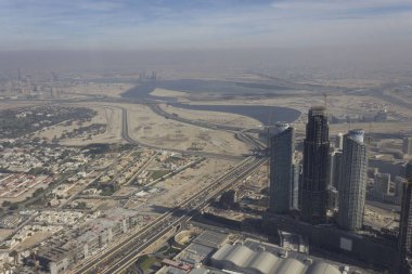 DUBAI, UAE - DECEMBER 26 2017: View of Dubai from the top
