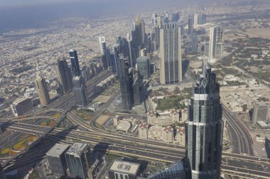DUBAI, UAE - DECEMBER 26 2017: View of Dubai from the top