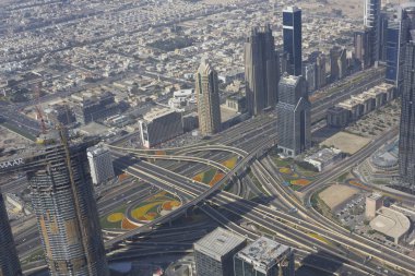 DUBAI, UAE - DECEMBER 26 2017: View of Dubai from the top