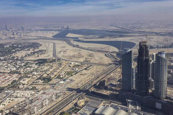 DUBAI, UAE - DECEMBER 26 2017: View of Dubai from the top