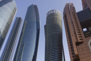 ABU DHABI, UAE - DECEMBER 28 2017: Etihad towers skyscrapers in Abu Dhabi