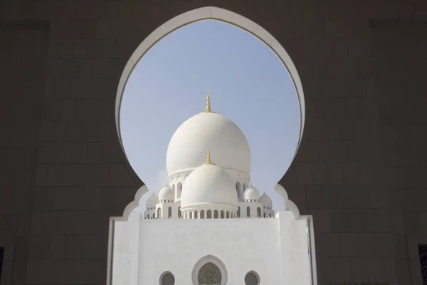 Абу Даби Оаэ Декабря 2017 Архитектурные Детали Купола Мечети Шейха — стоковое фото