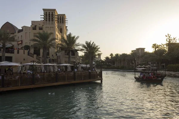 Dubai Uae December 2017 Sunset View Madinat Jumeirahsoukin Dubai Its — ストック写真