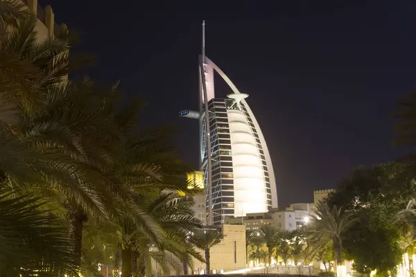 Dubai Uae December 2017 Madinat Jumeirah Burj Arab Background — Stock Photo, Image