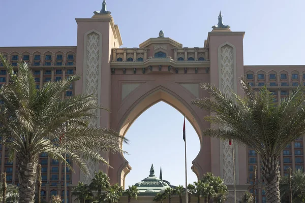 Dubai Emiratos Árabes Unidos Diciembre 2017 Detalle Fachada Del Hotel — Foto de Stock