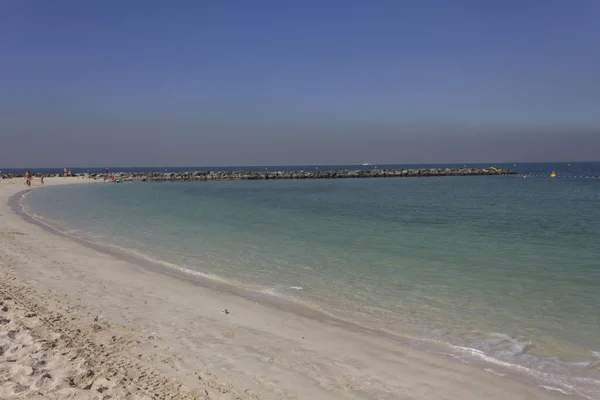 Dubai Eau Décembre 2017 Mer Cristalline Plage Jumeirah Dubaï — Photo