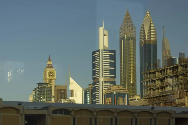 Dubai Emirados Árabes Unidos Dezembro 2017 Edifícios Modernos Centro Dubai — Fotografia de Stock