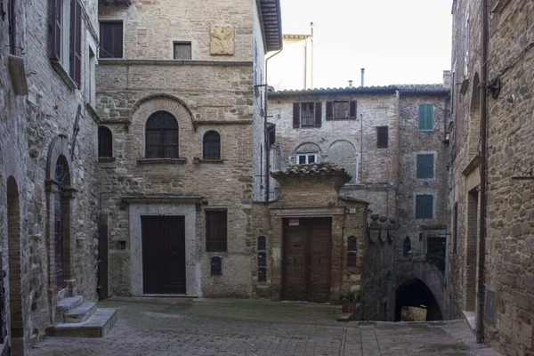 Perugia Włochy Grudzień 2016 Starożytny Plac Historycznym Centrum Perugii Włochy — Zdjęcie stockowe