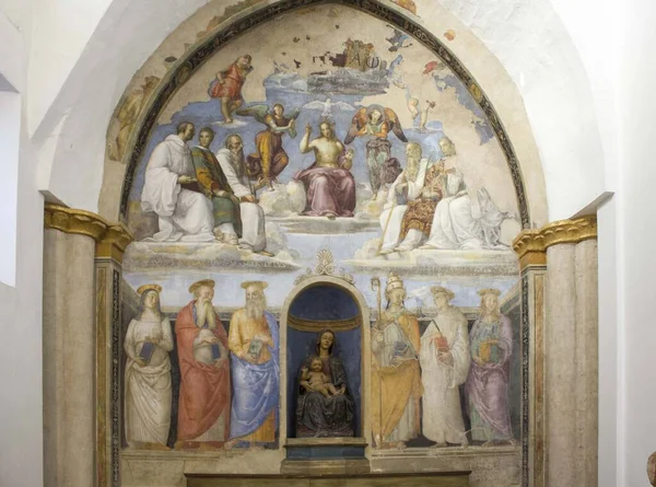 Perugia Italy December 2016 Fresco Painted Raffaello Perugino Chapel San — Stock Photo, Image