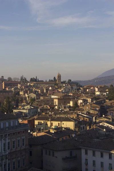 Perugia Italia Diciembre 2016 Vista Panorámica Antigua Ciudad Perugia Rodeada — Foto de Stock