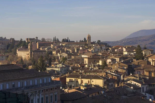 Perugie Itálie Prosince 2016 Pohled Vrcholu Města Perugia — Stock fotografie