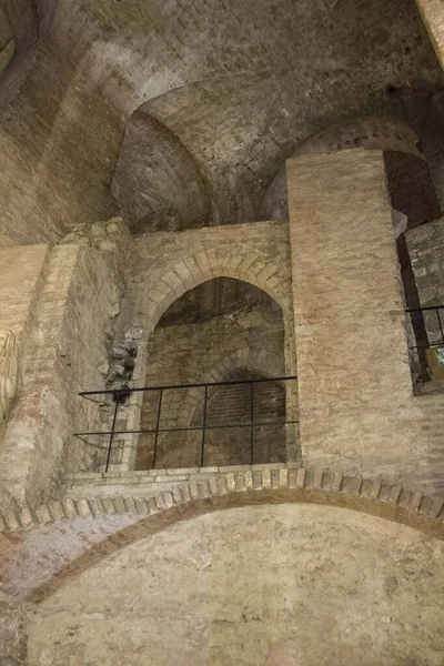 Perugia Italia Diciembre 2016 Detalle Arquitectónico Del Antiguo Edificio Rocca — Foto de Stock