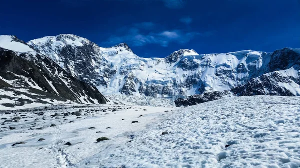 Muralla Akkem Glaciar Akkem Pie Montaña Belukha —  Fotos de Stock