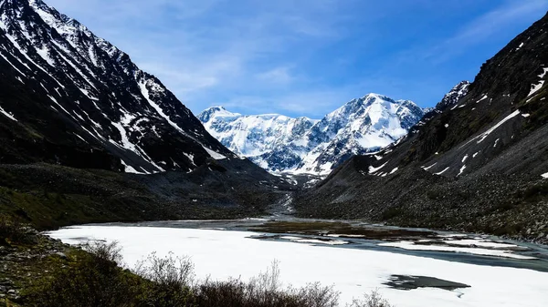 Glaciar Lago Los Pies Del Belukha —  Fotos de Stock
