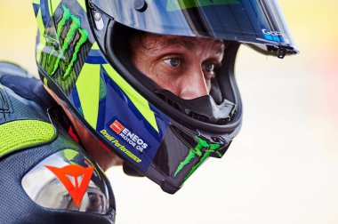 20 Eylül 2019; Ciudad del Motor de Aragon, Alcaniz, İspanya; Aragon Motosiklet Grand Prix, Uygulama Günü; Canavar Enerjisi Yamaha Takımı 'ndan Valentino Rossi, 2.