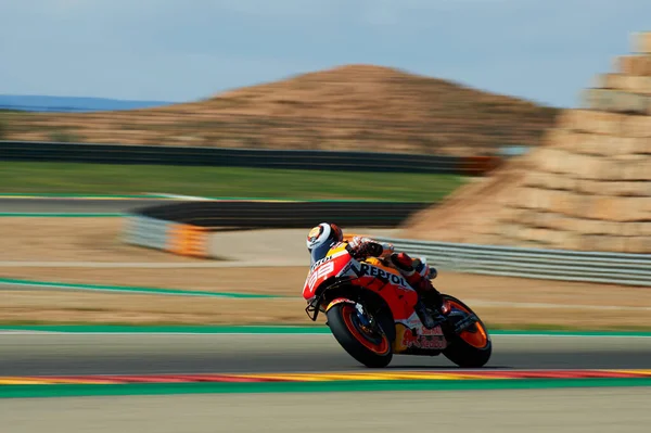 2019年9月21日 西班牙Alcaniz的Ciudad Del Motor Aragon Aragon摩托车大奖赛资格赛 Repsol Honda Team的Jorge Lorenzo — 图库照片