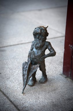 Wroclaw gnome sokakta. Wroclaw (Silezya başkenti), Polan