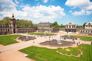 Dresden karmaşık Zwinger görünümünü. Saxony, Almanya, Europe. 