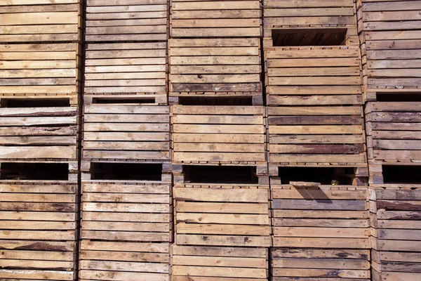 Wooden boxes wall. Vintage Texture. — Stock Photo, Image