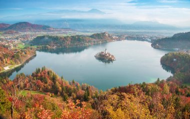 Mistik yatay, Lake Bled adada sabah f