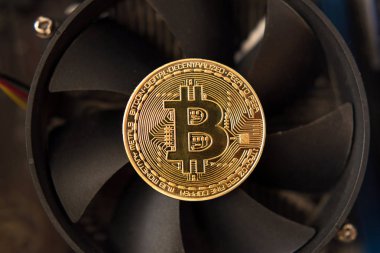 Bitcoin bir bilgisayar ekran kartı fan üzerinde (incelemesi - kavram