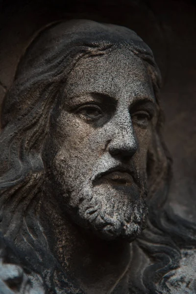 The face of Jesus Christ as a symbol of suffering and salvation — Stock Photo, Image
