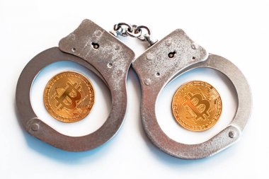 Bitcoins ve kelepçe şifreleme gizleyebilirsiniz suç soyut bir sembolü olarak