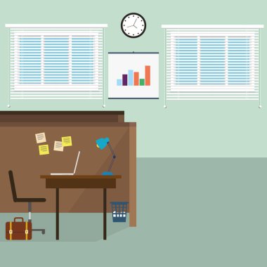 Office işyerinde. Boş kabin.