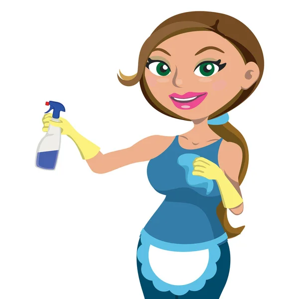 Femmes fournissant un service de nettoyage de maison — Image vectorielle