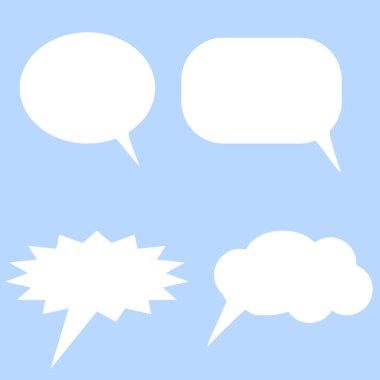 Boş konuşma balonları metin için