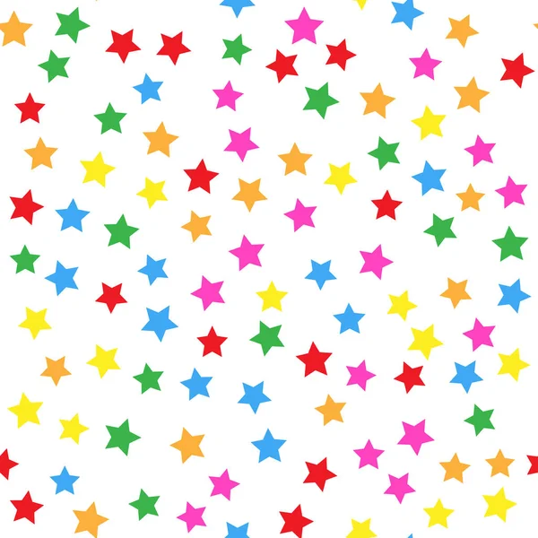 Fundo sem costura: estrelas coloridas — Vetor de Stock